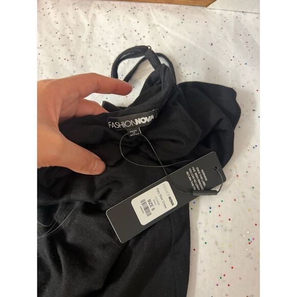 Fashion nova black midi dress size small - Picture 5 of 6